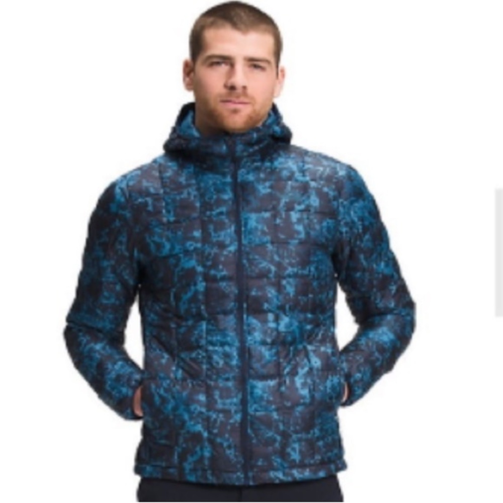 North Face Print Thermoball Eco Hoodie - Monterey Blue Enamel Camo Tobal Print